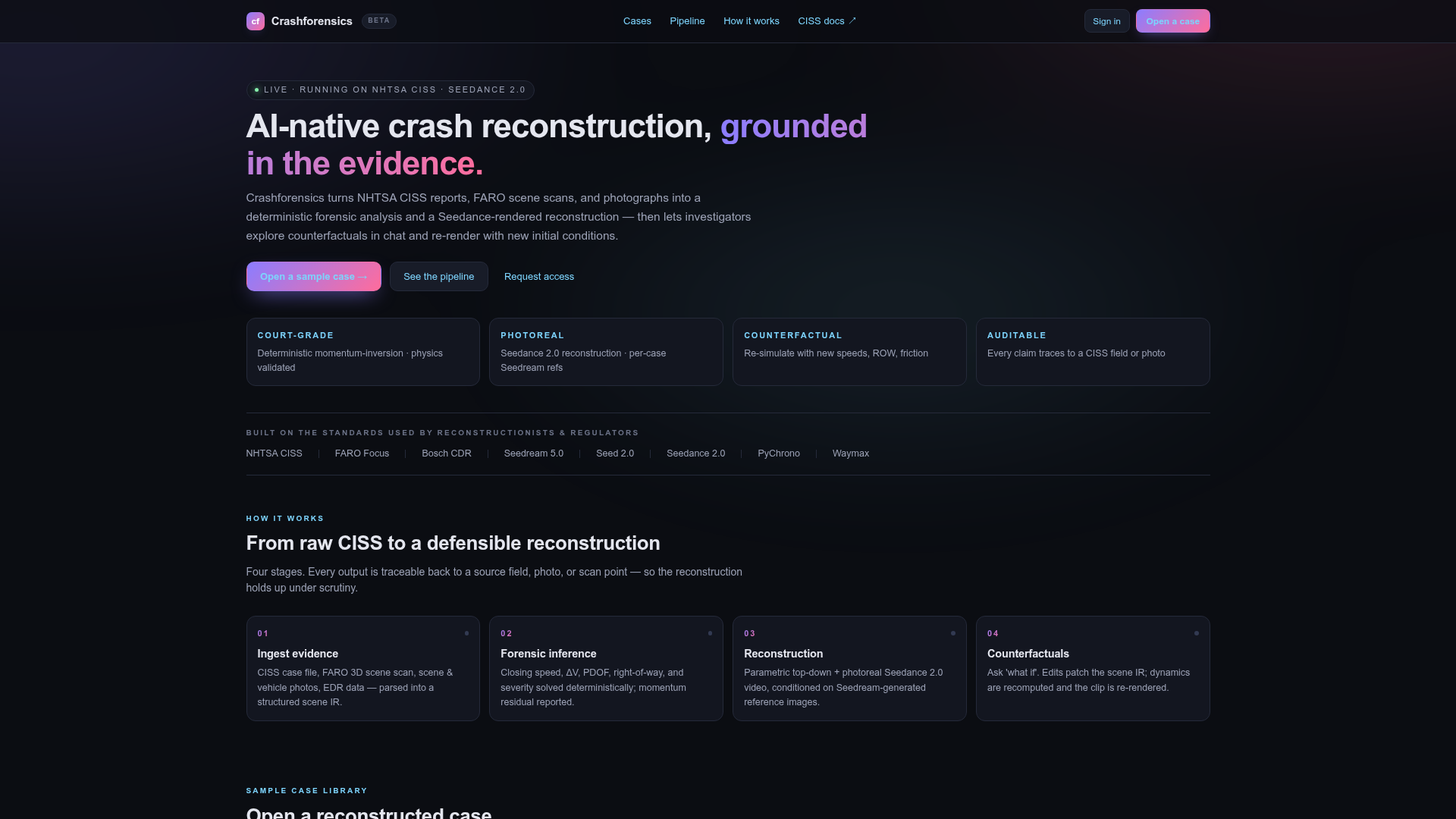 Crashforensics - Forensic AI app built with Butterbase